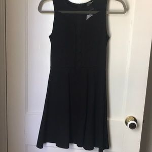 Aqua Black Dress with Low Cut Chest Cut Out NWT